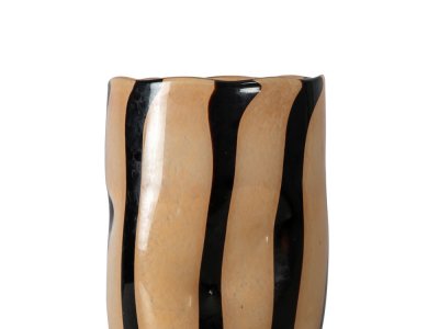 Byon - Vase Curt Black/beige Svart/beige