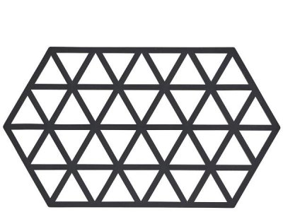 Zoom bild av Zone Denmark Grytunderlägg Triangles Black L24