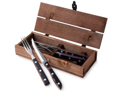 Zoom bild av Gense Steakbestick/grillbestick Old Farmer Classic 4 delar Trä/Stå