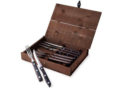 Zoom bild av Gense Steakbestick/grillbestick Old Farmer Classic 8 delar Trä/Stå