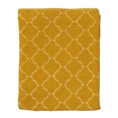 Zoom bild av KLIPPAN YLLEFABRIK - HJÖRDIS SAFFRAN COTTON CHENILLE BLANKET