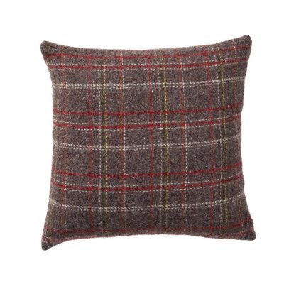 Zoom bild av KLIPPAN YLLEFABRIK - SQUARE BROWN/RED, KUDDFODRAL